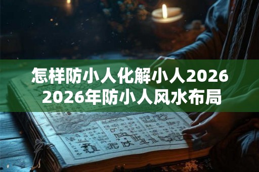 怎样防小人化解小人2026 2026年防小人风水布局