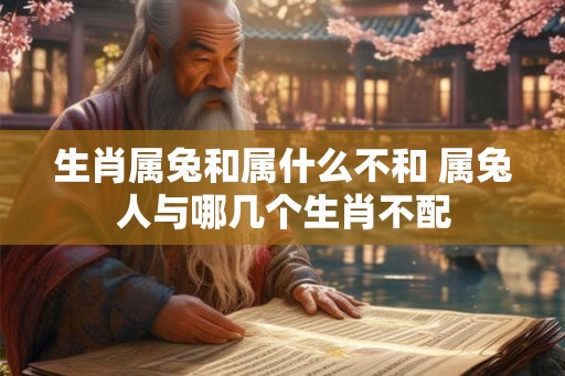 生肖属兔和属什么不和 属兔人与哪几个生肖不配