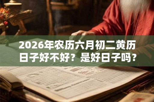 2026年农历六月初二黄历日子好不好?是好日子吗? 2026年农历六月初二黄历日子好不好?是好日子吗?