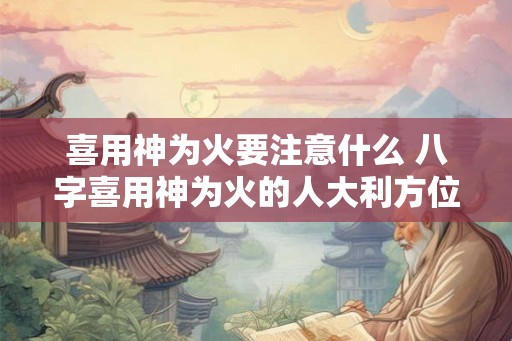 喜用神为火要注意什么 八字喜用神为火的人大利方位
