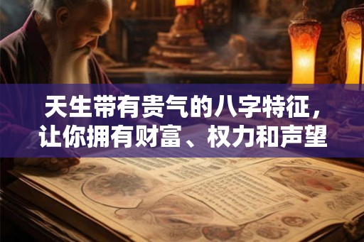 天生带有贵气的八字特征，让你拥有财富、权力和声望