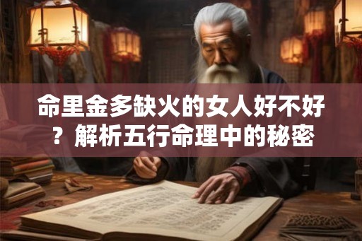命里金多缺火的女人好不好？解析五行命理中的秘密