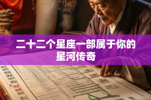 二十二个星座一部属于你的星河传奇
