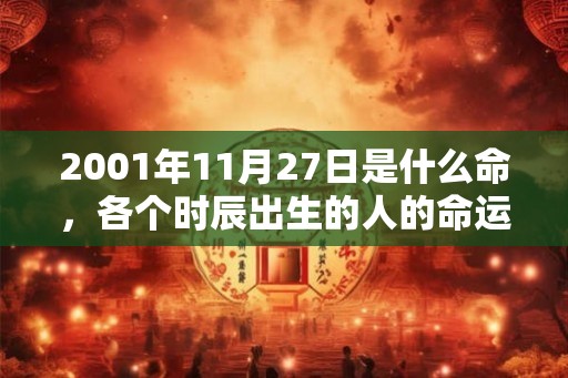 2001年11月27日是什么命，各个时辰出生的人的命运