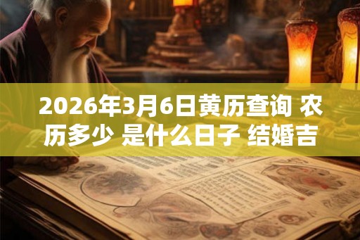 2026年3月6日黄历查询 农历多少 是什么日子 结婚吉时