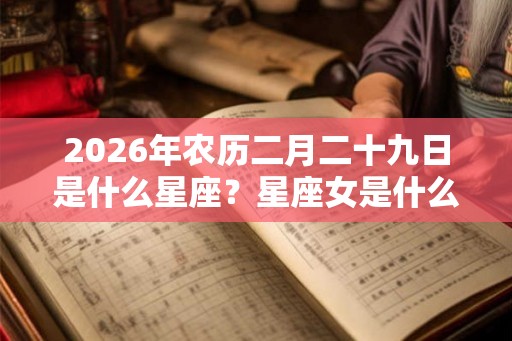2026年农历二月二十九日是什么星座？星座女是什么性格？