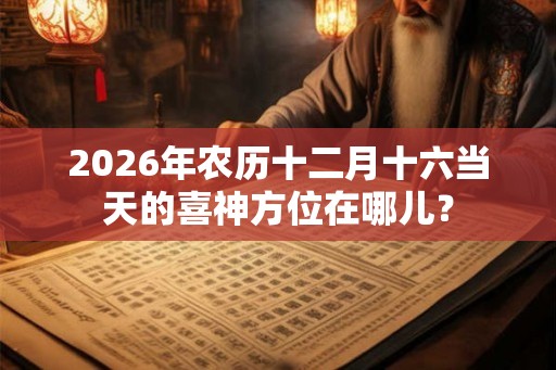 2026年农历十二月十六当天的喜神方位在哪儿？