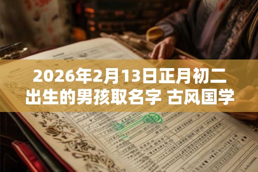 2026年2月13日正月初二出生的男孩取名字 古风国学