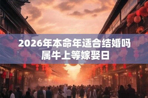2026年本命年适合结婚吗 属牛上等嫁娶日