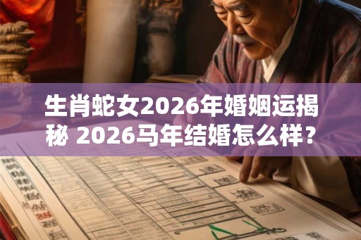 生肖蛇女2026年婚姻运揭秘 2026马年结婚怎么样？