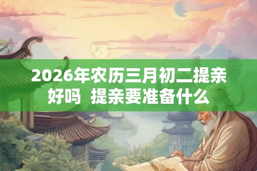 2026年农历三月初二提亲好吗  提亲要准备什么