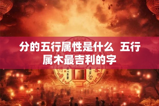 分的五行属性是什么  五行属木最吉利的字