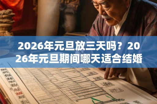 2026年元旦放三天吗？2026年元旦期间哪天适合结婚？