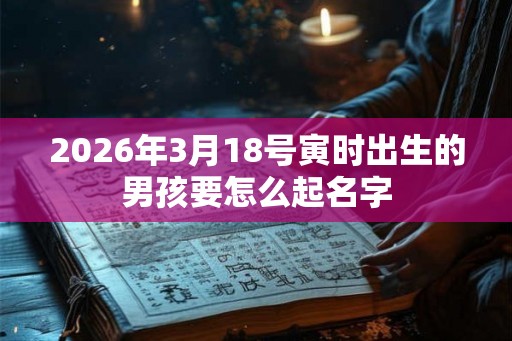 2026年3月18号寅时出生的男孩要怎么起名字