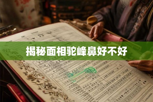 揭秘面相驼峰鼻好不好