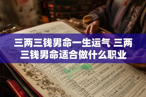 三两三钱男命一生运气 三两三钱男命适合做什么职业