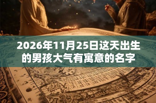 2026年11月25日这天出生的男孩大气有寓意的名字