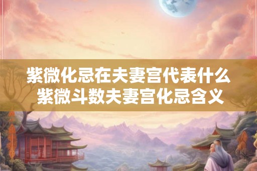 紫微化忌在夫妻宫代表什么 紫微斗数夫妻宫化忌含义详解 紫微化忌在夫妻宫代表什么 紫微斗数夫妻宫化忌含义详解