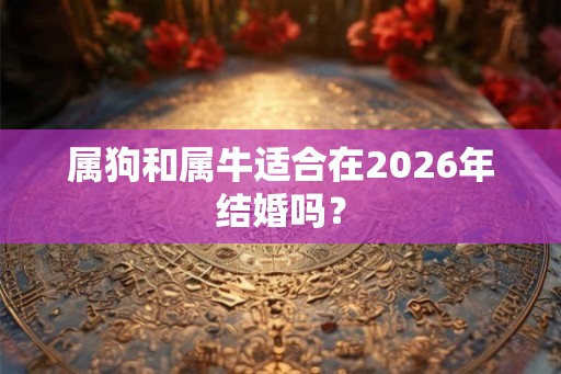 属狗和属牛适合在2026年结婚吗？