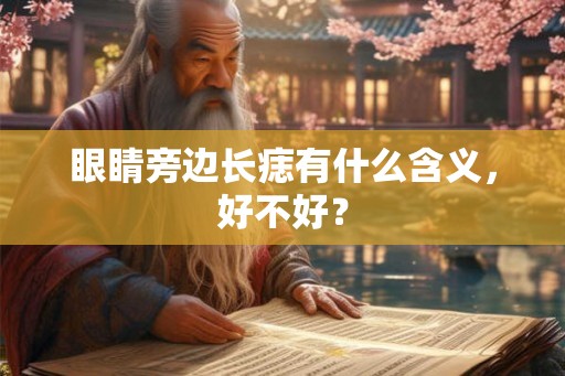 眼睛旁边长痣有什么含义，好不好？