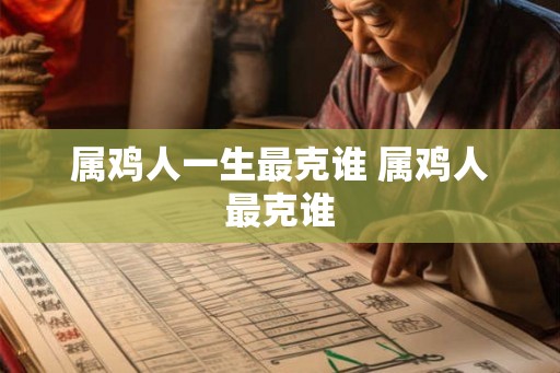 属鸡人一生最克谁 属鸡人最克谁