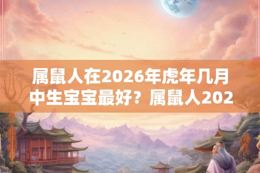 属鼠人在2026年虎年几月中生宝宝最好？属鼠人2026年感情运势如何？