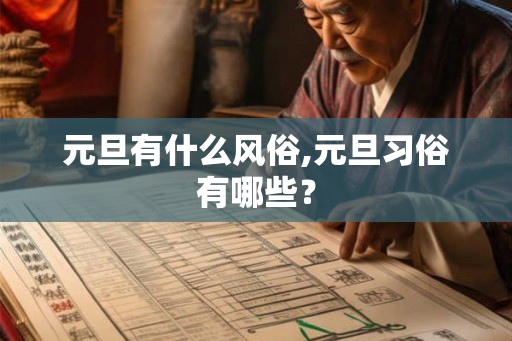 元旦有什么风俗,元旦习俗有哪些？