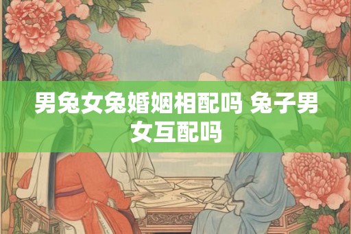 男兔女兔婚姻相配吗 兔子男女互配吗