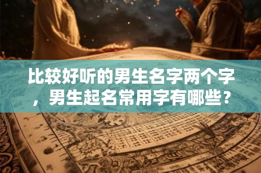 比较好听的男生名字两个字，男生起名常用字有哪些？