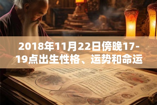 2018年11月22日傍晚17-19点出生性格、运势和命运