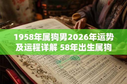 1958年属狗男2026年运势及运程详解 58年出生属狗人2026全年每月运势男性 1958年属狗男2026年运势及运程详解 58年出生属狗人2026全年每月运势男性