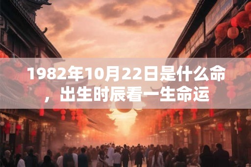 1982年10月22日是什么命,出生时辰看一生命运 1982年10月22日是什么命,出生时辰看一生命运