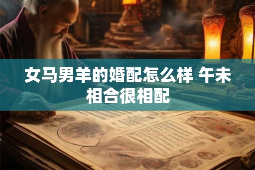 女马男羊的婚配怎么样 午未相合很相配