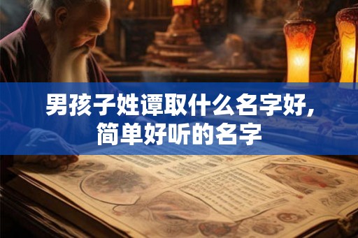 男孩子姓谭取什么名字好,简单好听的名字