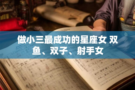 做小三最成功的星座女 双鱼、双子、射手女 做小三最成功的星座女 双鱼、双子、射手女