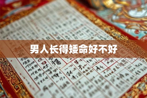 男人长得矮命好不好