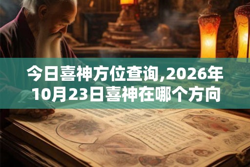 今日喜神方位查询,2026年10月23日喜神在哪个方向 今日喜神方位查询,2026年10月23日喜神在哪个方向