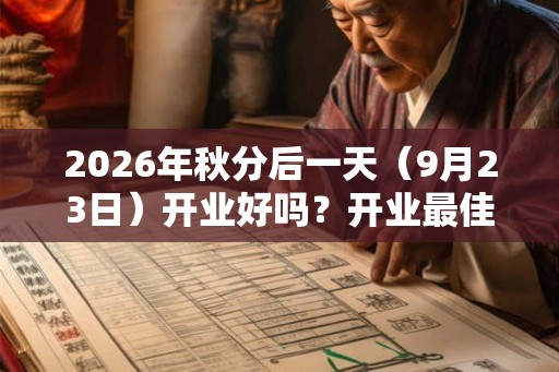 2026年秋分后一天（9月23日）开业好吗？开业最佳时间几点？