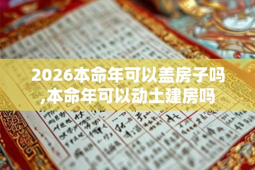 2026本命年可以盖房子吗,本命年可以动土建房吗