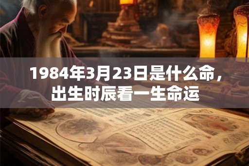 1984年3月23日是什么命，出生时辰看一生命运