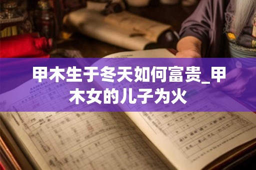 甲木生于冬天如何富贵_甲木女的儿子为火