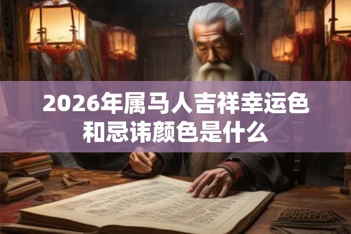 2026年属马人吉祥幸运色和忌讳颜色是什么