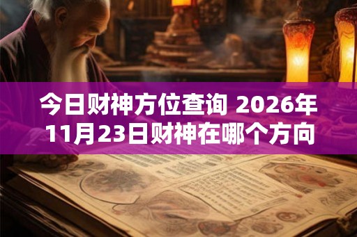 今日财神方位查询 2026年11月23日财神在哪个方向