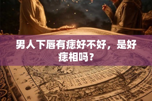 男人下唇有痣好不好，是好痣相吗？