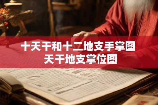 十天干和十二地支手掌图  天干地支掌位图