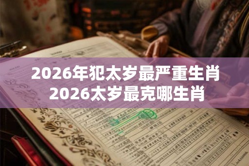 2026年犯太岁最严重生肖 2026太岁最克哪生肖