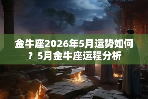 金牛座2026年5月运势如何？5月金牛座运程分析