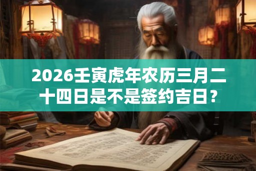 2026壬寅虎年农历三月二十四日是不是签约吉日？