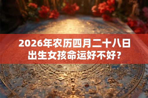 2026年农历四月二十八日出生女孩命运好不好？