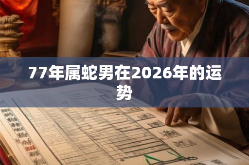 77年属蛇男在2026年的运势 77年属蛇男在2026年的运势